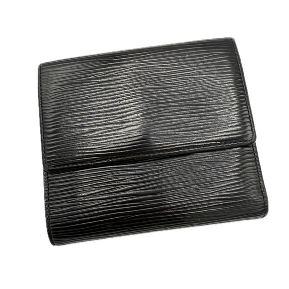 Louis Vuitton Elise Compact Wallet Black Epi Leather Vintage 1992 Authentic - Picture 4 of 17